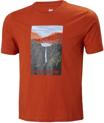 Męska Koszulka z krótkim rękawem Helly Hansen F2F Organic Cotton Tee 2.0 63340_308 – Pomarańczowy