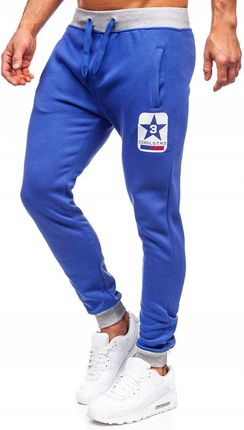 Spodnie Dresowe Niebieskie K10001 DENLEY_2XL