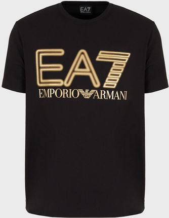 Męska Koszulka z krótkim rękawem Ea7 Emporio Armani Train Logo Series M Oversize Logo Tee SS 3Dpt37Pjmuz0208 – Czarny