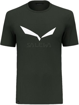 Koszulka męska Salewa Solidlogo Dri-Rel M S/S Tee Wielkość: M / Kolor: ciemnozielony