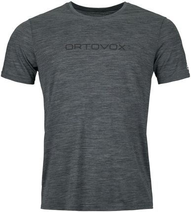 Koszulka męska Ortovox 150 Cool Brand Ts M Wielkość: M / Kolor: czarny/szary