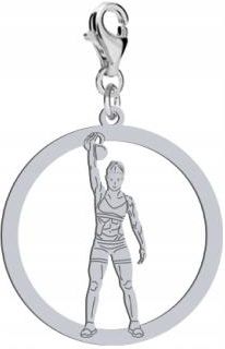 Srebrny Charms Kettlebell CrossFit 925 Prezent DEDYKACJA GRATIS