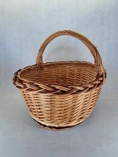 Koszyk wiklinowy Grzybowy ozdobny jasny duży 54x42x43 cm WIKLINOLANDIA