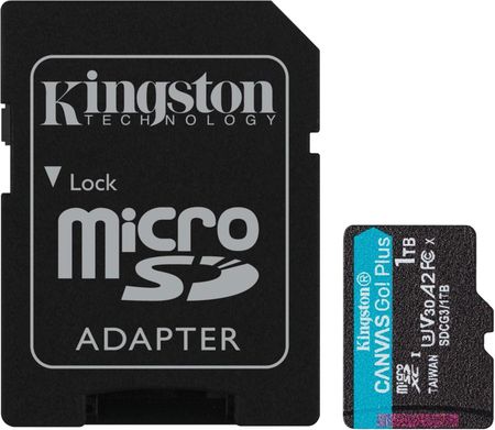 Kingston microSDXC Canvas Go! Plus 1TB 170R A2 U3 V30 Card + adapter (SDCG31TB)