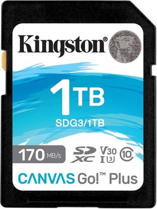 Kingston SDXC Canvas Go Plus 1TB 170R C10 UHS-I U3 V30 (SDG31TB)