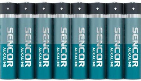Sencor Bateria alkaliczna AAA 1.5V Folia 8-pack (SBALR038SAAAALK)