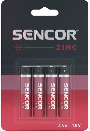 Sencor Bateria cynkowo-węglowa AAA 1.5V 4-pack (SBAR034BPAAAZN)