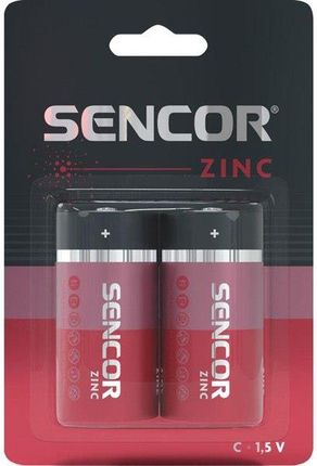 Sencor Bateria cynkowo-węglowa ogniwo typ C 1.5V 2-pack (SBAR142BPCZN)