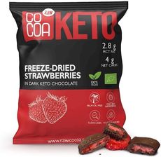 Cocoa Truskawki W Czekoladzie Ciemnej Bez Dodatku Cukru Keto Bio 40g