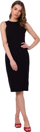 S342 Sukienka ołówkowa bez rękawów - czarna (kolor black, rozmiar L)