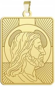 Złoty Medalik Pan Jezus 925 Komunia Chrzest Święty GRAWER GRATIS