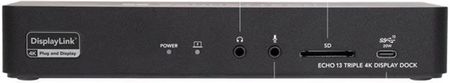 Sonnet Echo USB-C 3.2 Gen 2 / Thunderbolt 3 / Thunderbolt 4 - 3 x HDMI 3 x DP - 1GbE (ECHODK3MTB)