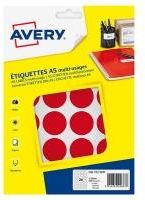 Avery Etykiety Do Znakowania Zweckform Pet30R Czerwone, 240 Etykiet, Fi 30Mm