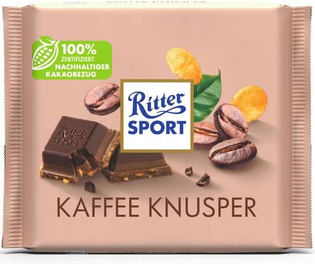 Ritter Sport Kaffe Knusper Czekolada O Smaku Kakowo Kawowym Z Płatkami 100g