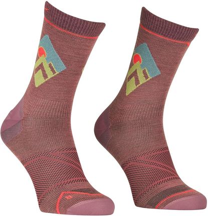Damskie skarpety Ortovox Alpine Light Comp Mid Socks W Rozmiar skarpet: 35-38 / Kolor: różowy/fioletowy