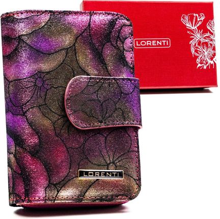 Skórzany portfel damski na zatrzask - Lorenti
