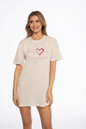 Koszulka nocna Koszula Nocna Model Amour 41300-30X Pink Melange - Henderson