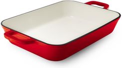 Zdjęcie Żeliwne naczynie do pieczenia 33x24cm czerwone GRAND FEU - Otwock