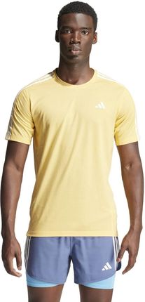 Koszulka męska adidas OWN THE RUN 3-STRIPES żółta IK4990
