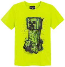Zdjęcie Cool Club, T-shirt chłopięcy, limonkowy, Minecraft - Choszczno