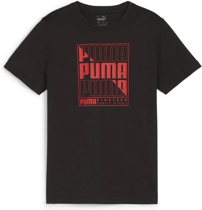 Dziecięca Koszulka z krótkim rękawem Puma Graphics Puma Wording Tee B 68029801 – Czarny