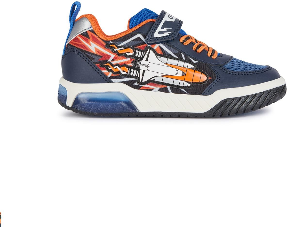 Scarpe Geox J Inek Boy - Sneakers Alte Con Luci, Chiusura Velcro - Foto 3