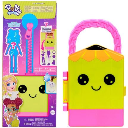 Mattel Polly Pocket Przenośna moda z lalką Polly Pocket Zestaw w walizce HRD64 HTV04