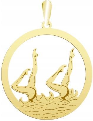 Zawieszka Złota Pływanie Synchroniczne 925 Prezent Urodziny Biżuteria GRAWER GRATIS