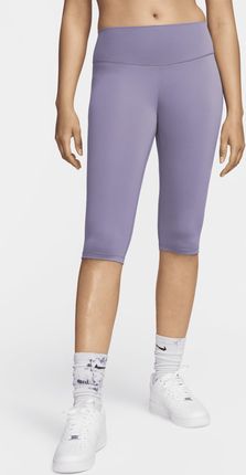Damskie legginsy capri z wysokim stanem Nike One - Fiolet