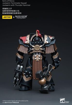 JoyToy Warhammer The Horus Heresy Action Figure 1/18 Sons of Horus Justaerin Terminator Squad Justaerin with Thunder Hammer 12cm