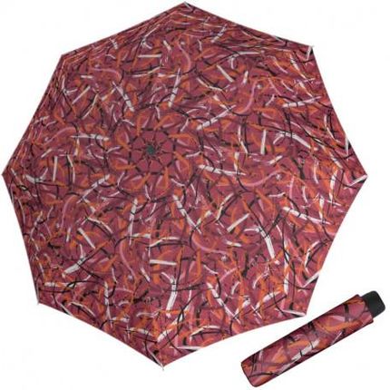 Hit Mini Moving Lines Red - damski parasol składany