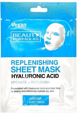 Beauty Formulas Replenishing Sheet Mask Wypełniająca Maska Z Kwasem Hialuronowym W Płacie 1szt.