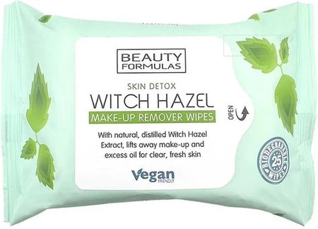 Beauty Formulas Witch Hazel Make-Up Remover Wipes Chusteczki Do Demakijażu 25szt.