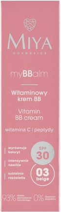 Miya Cosmetics Mybbalm Witaminowy Krem Bb Do Twarzy Z Spf30 03 Beige 30ml