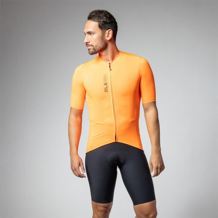 Koszulka Kolarska Ale Cycling Color Block Pomarańczowy