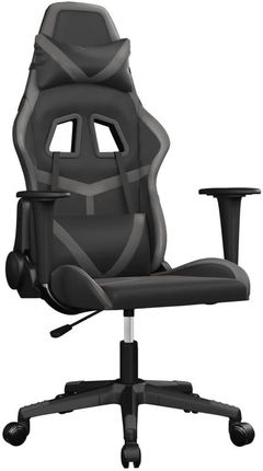 VidaXL Masujący fotel gamingowy, czarno-szary, sztuczna skóra 345427
