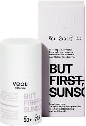 Krem Veoli Botanica But First Sunscreen Lekki Ochronny Spf 50+ na dzień 50ml