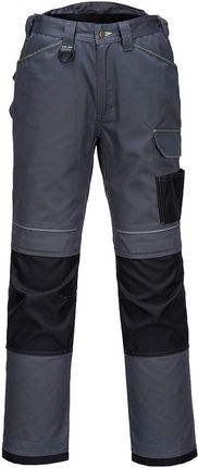 Portwest T601 Spodnie Robocze Monterskie Do Pasa + Nakolanniki Trwała Tkanina Potrójne Szwy Funkcjonalne Kieszenie Regulowane Nogawki