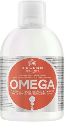 Kallos Kjmn Omega Rich Regenerating Shampoo Regenerujący Szampon Do Włosów Z Kompleksem Omega-6 I Olejem Makadamia 1L