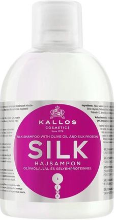 Kallos Kjmn Silk Shampoo Szampon Do Włosów Z Oliwą Oliwek I Proteinami Jedwabiu 1L