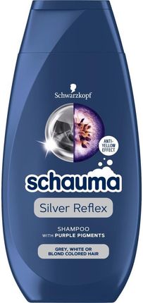 Schauma Silver Reflex Shampoo Szampon Przeciw Żółtym Tonom Do Włosów Siwych Białych I Blond 250ml