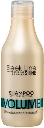 Stapiz Sleek Line Repair Volume Shampoo Szampon Do Włosów Z Jedwabiem Zwiększający Objętość 300ml