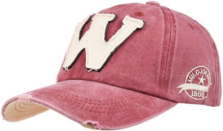 Bordowa czapka z daszkiem baseballówka vintage uniwersalna cz-m-4