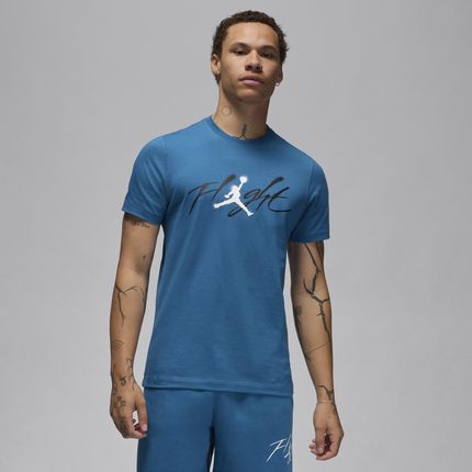 Męski T-shirt z nadrukiem Jordan - Niebieski