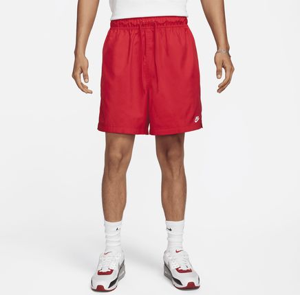Męskie swobodne spodenki z tkaniny Nike Club - Czerwony