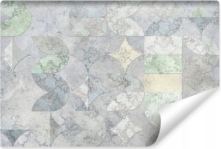 Prineo Fototapeta Ścienna Beton Mural Abstrakcja Mozaika Wzór Geometryczny 300x210