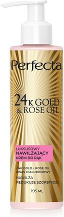 Perfecta 24K Gold & Rose Oil Luksusowy Nawilżający Krem Do Rąk 195ml
