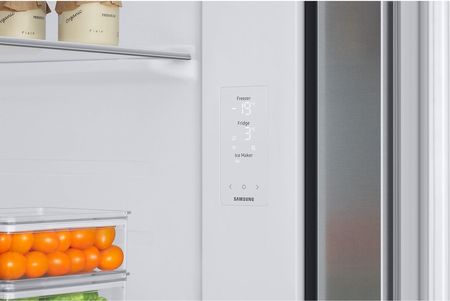IＱディナール　プレミアム　25000×4 Lodówka Samsung RH68DG855DB1EF Side by Side 178 cm Srebrna