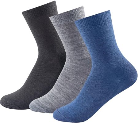 Skarpety damskie Devold Daily Light Kid Sock 3pk Rozmiar skarpet: 28-30 / Kolor: niebieski