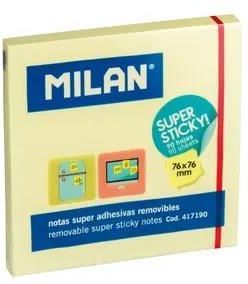 Milan Karteczki Samoprzylepne Super Sticky 76X76, 90szt.